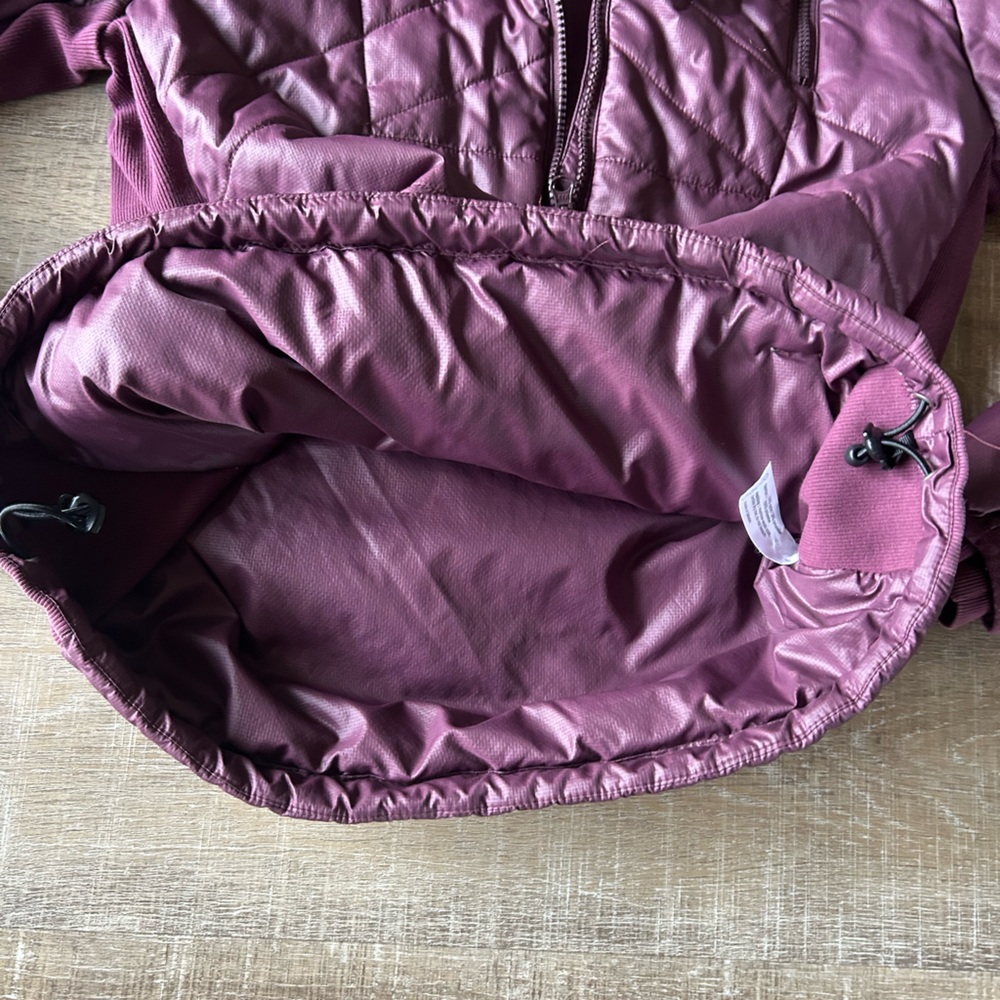 Oiselle Puffer Jacket Pullover 1/2 Zip Hooded Purple Women’s M Athleisure - Picture 10 of 16